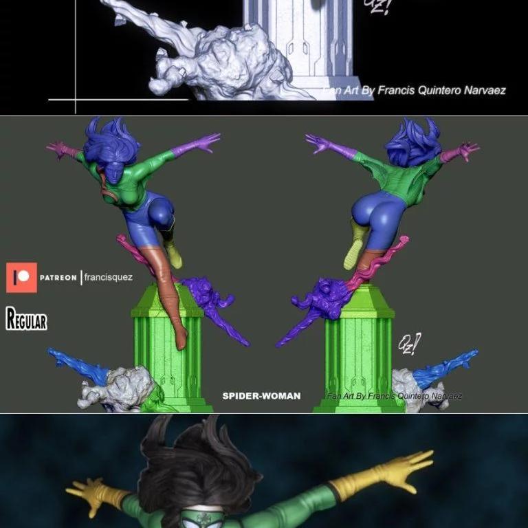 蜘蛛女：3D打印模型设计集|Spider Woman