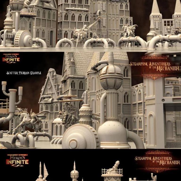 机械神域：散落地形冒险|Steampunk adventures of mechanium – Scatter Terrain
