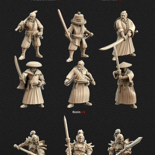 Kyoushuneko迷你模型：samurai与中式士兵|Kyoushuneko Miniatures – Samurai & Chinese Troops