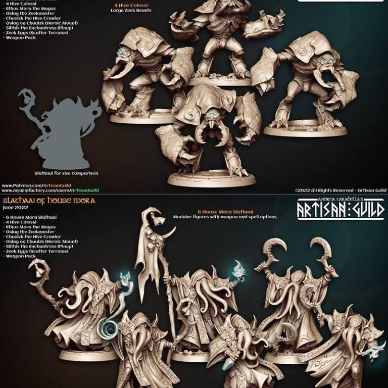 莫拉家族斯拉塔伊3D打印模型|Artisan Guild – Slathaai of House Mora June 2022