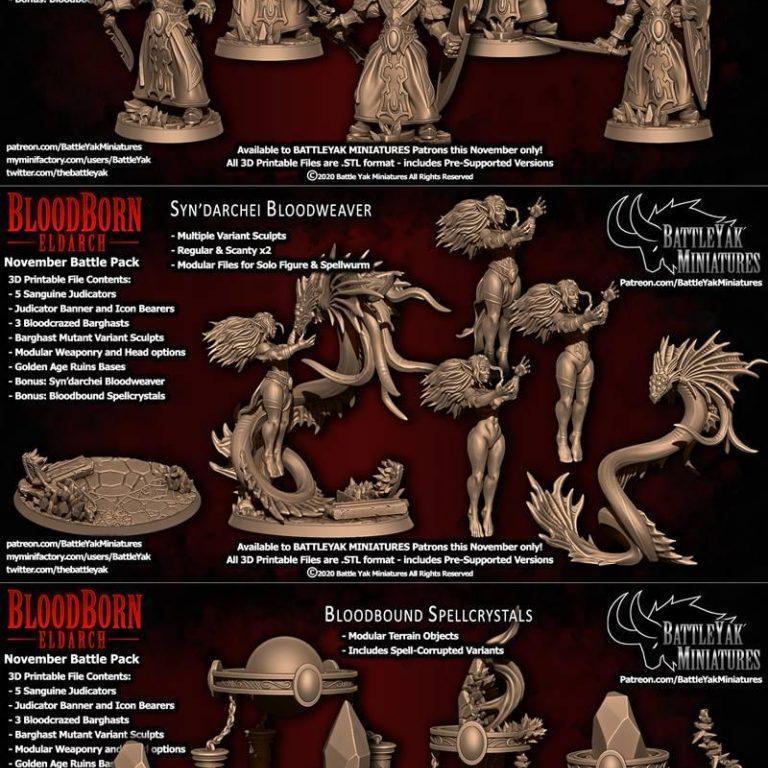 血裔王座 3D打印模型|Battle Yak – Bloodborn Eldarch