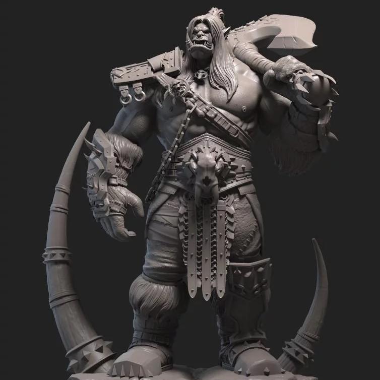 魔兽世界-格罗姆·地狱咆哮-3D打印模型|Grommash Hellscream
