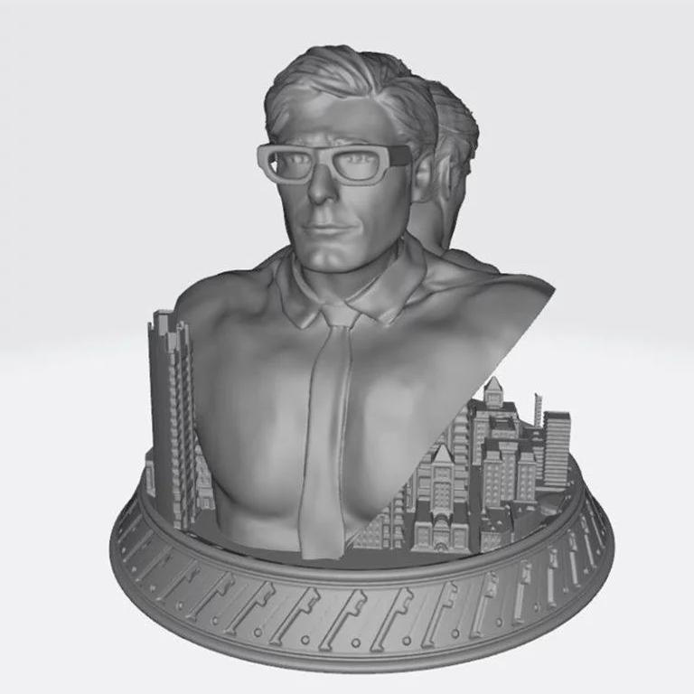 Kent Supes Bust - 3D打印模型：超人雕塑设计|Kent Supes Bust