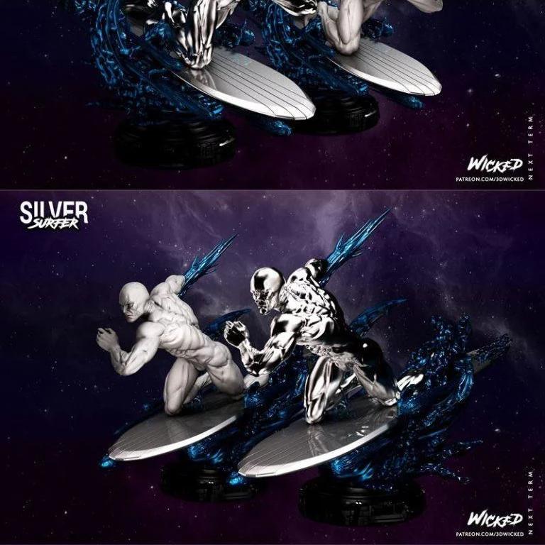 银翼侠 3D打印模型|Wicked – Silver Surfer Sculpture