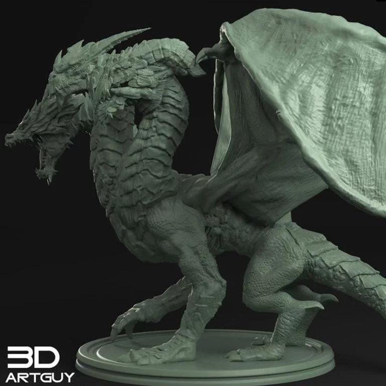 三头龙模型打印设计|Three Headed Dragon