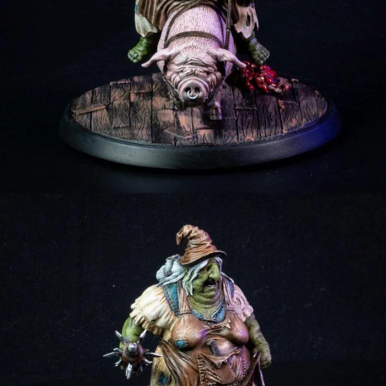 绿肤女鬼骑乘模型|Green Hag Mounted