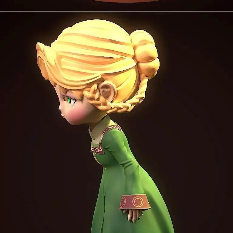 瑞雅精灵环 柴比3D打印模型|Rya Elden ring Chibi