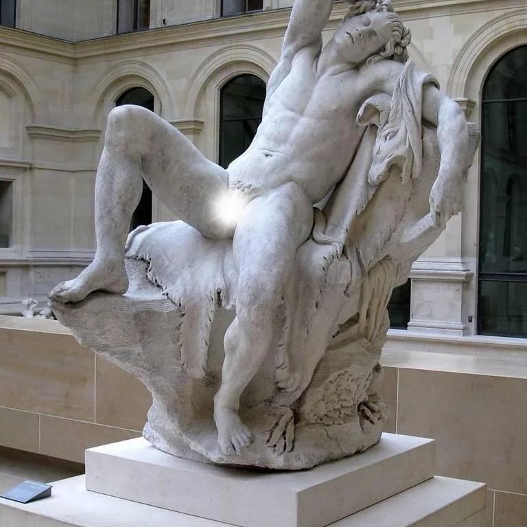 巴贝里尼浮雕中的酒神萨蒂尔 3D打印模型|Barberini Faun or Drunken Satyr, Glyptothek in Munich Germany, Copy Louvre France