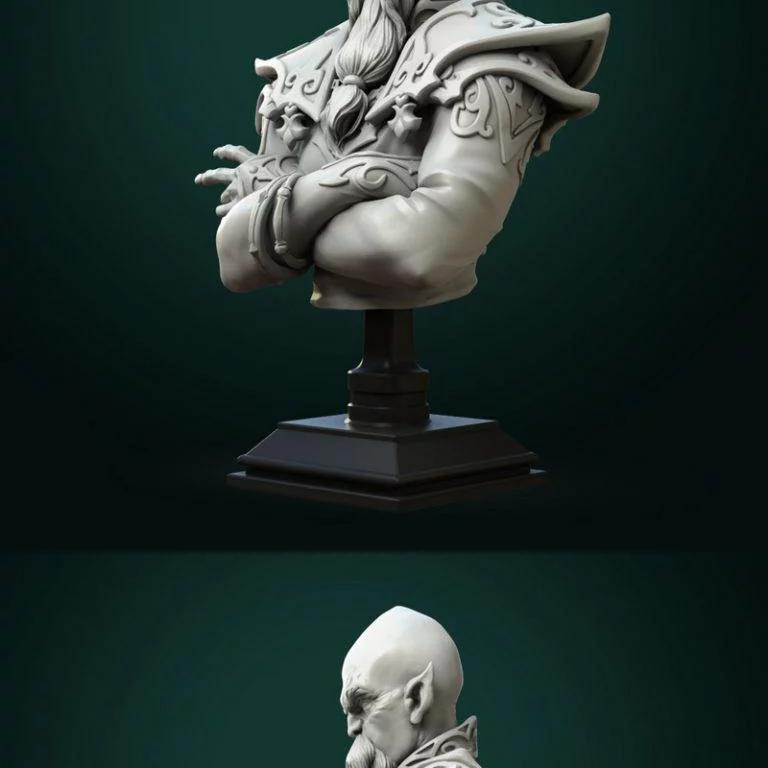 Zondar Valis 3D打印魔法巨匠雕像|Zondar Valis Archmage Bust