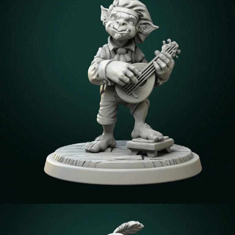 奇幻乐师3D打印模型|Goblin Bard