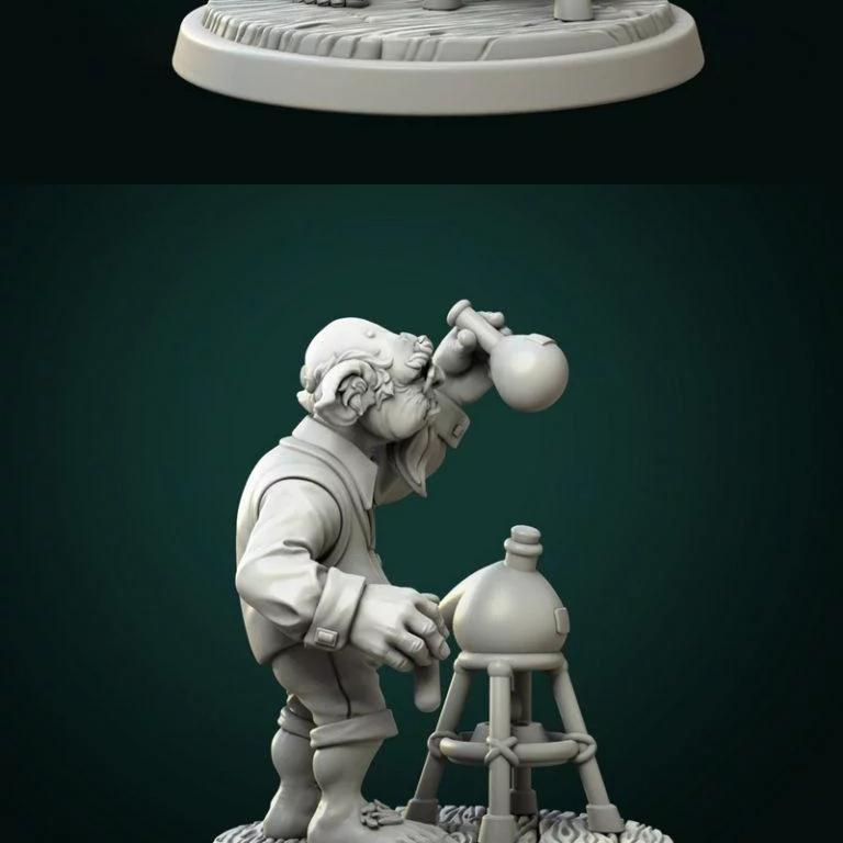 奇幻炼金术师3D打印模型|Goblin Alchemist