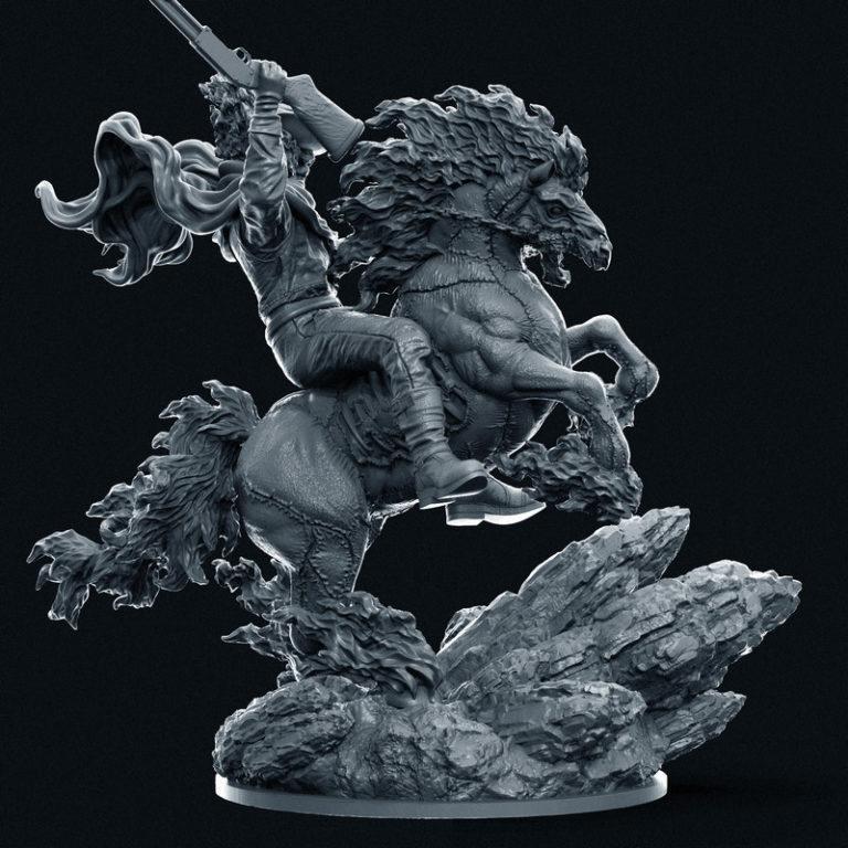 鬼影骑手3D打印模型|Ghost Rider