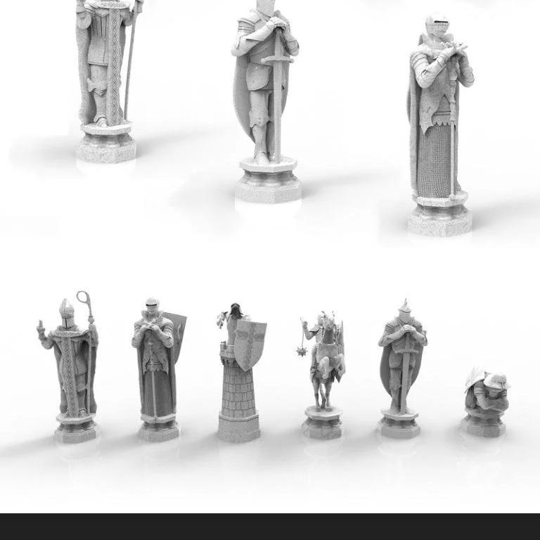 哈利波特3D打印棋盘模型|Harry Potter Wizard Chess Set