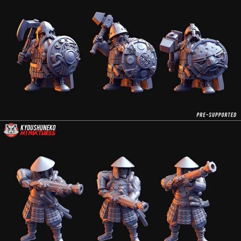 Kyoushuneko迷你模型——幻想世界April 2022角色3D打印版|Kyoushuneko Miniatures – Fantasy April 2022