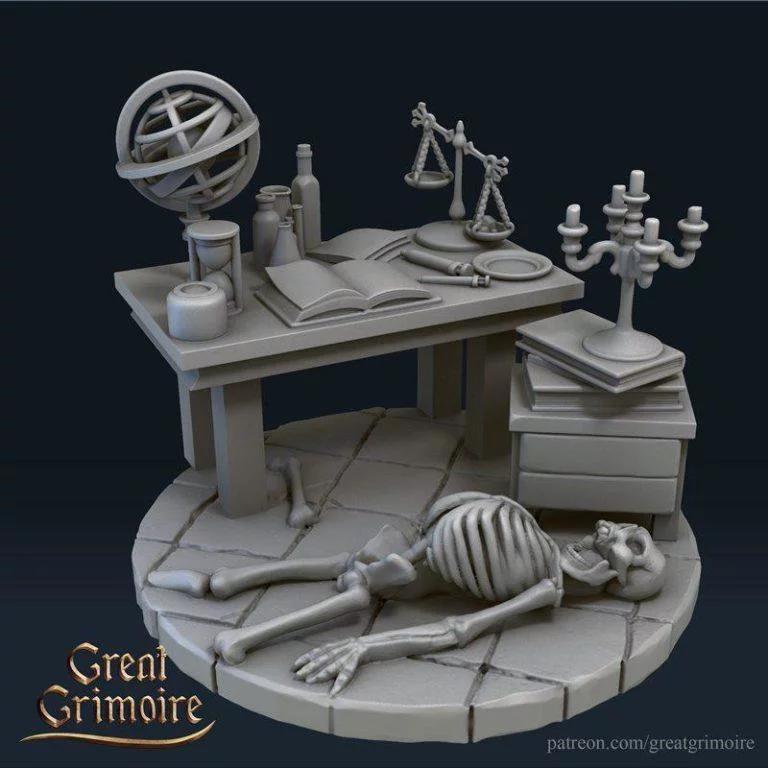 奇幻 miniature 模型：Necromancer角色3D打印版|Necromancer – Fantasy Miniature