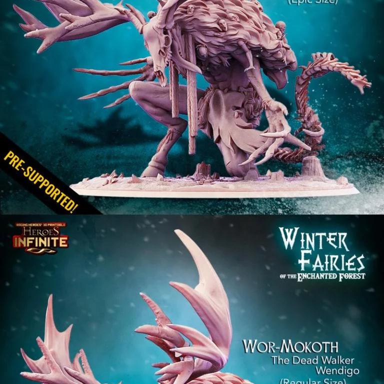 死行者沃尔莫克 3D打印模型|Wor-Mokoth the Dead Walker Wendigo