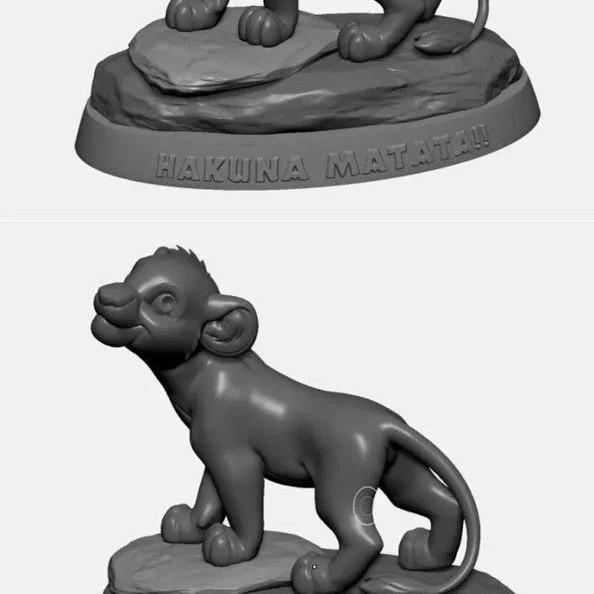 狮子王3D打印模型：辛巴与哈库纳马塔塔|Simba Lion King Hakuna Matata
