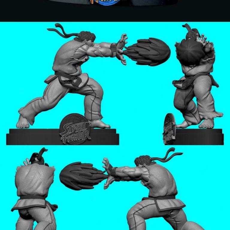 街霸 -  Ryu 3D打印模型|Street Fighter – Ryu