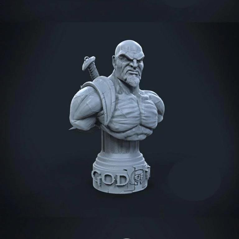克洛诺斯崛起 3D打印模型|Kratos Bust