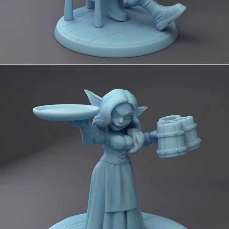 双女神迷你模型—— tavern set 2022版|Twin godess minitures – Tavern set February 2022