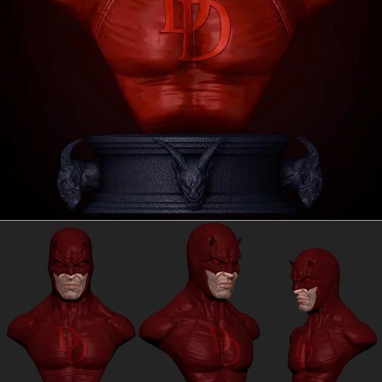 Daredevil 模型 3D打印|Daredevil Bust