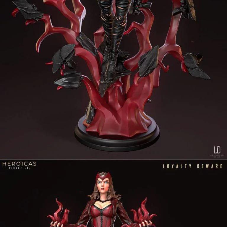英雄形象 Figure 8 -  Scarlet Witch - 3D打印模型|Heroicas Figure 8 – Scarlet Witch – P.1-P.2-P.3