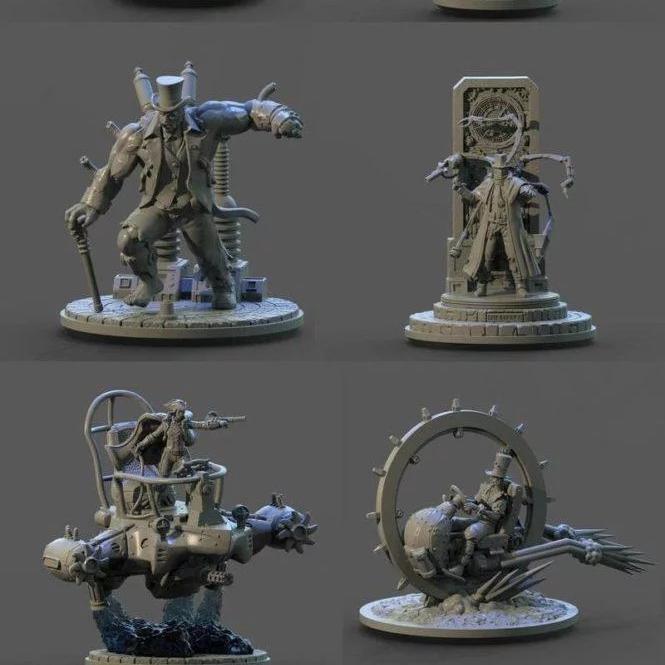 维多利亚蒸汽朋克风3D打印模型：克莱·氰化物|Clay Cyanide – Victorian Steampunk