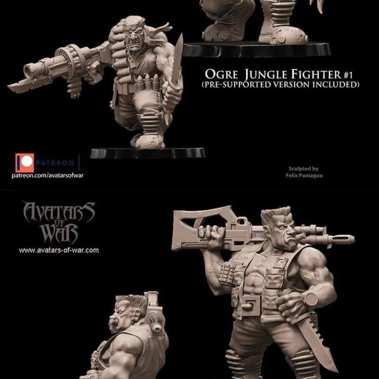 丛林战士3D打印模型|Ogre Jungle Fighters