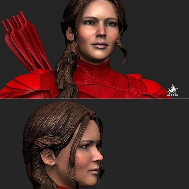 饥饿游戏 Katniss 赛博战士 3D打印模型|Hunger Games Katniss Everdeen