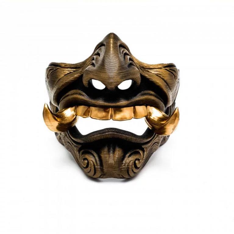 武士风3D打印面具模型|Samurai Inspired mask 2