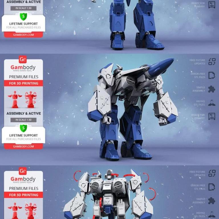 Robotech VFA-6 Alpha 3D打印模型|Robotech VFA-6 Alpha