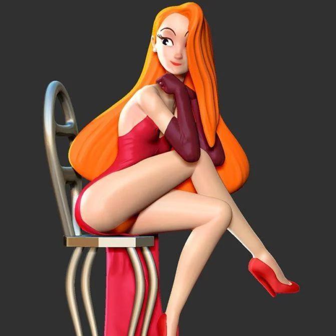 3D打印模型：剑士兔 cosplay 装置|﻿Jessica Rabbit Fanart