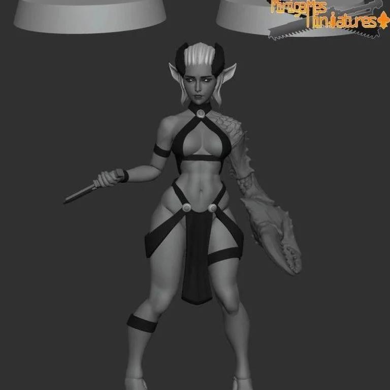 恶魔姬3D打印模型|﻿Demonesses anime figurines