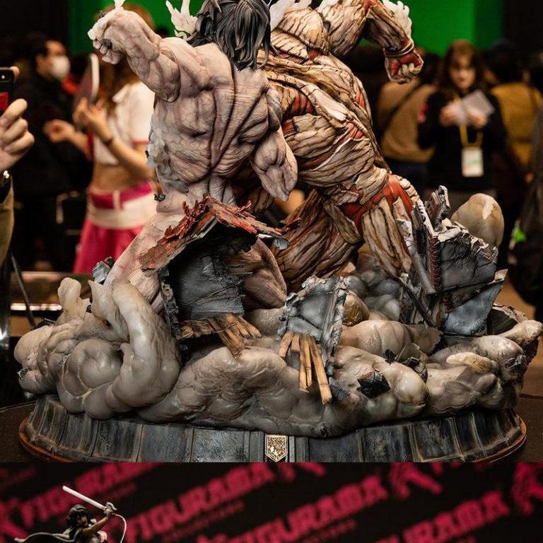 《进击的巨人 3D打印模型：Eren 巨人》|Eren vs Armored Titan