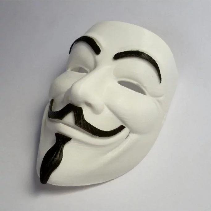 无面者面具 3D打印模型|Guy Fawkes Anonymous Mask