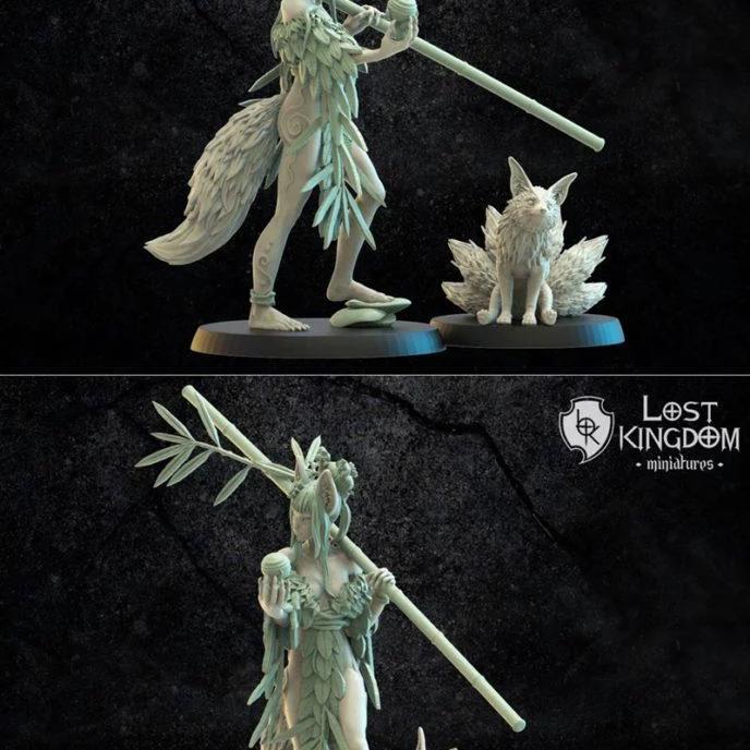 Hanako – 《狐仙巫女》3D打印模型|Hanako – Kitsune Druid