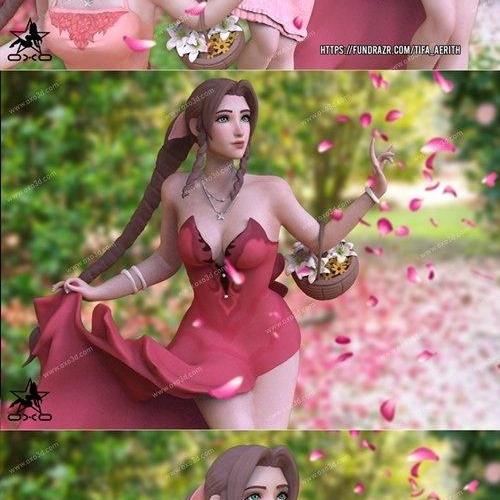 Aerith-最终幻想七-3D打印模型|Aerith