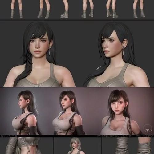 《最终幻想14 Tifa洛克哈特 3D打印模型》|Tifa Lockhart