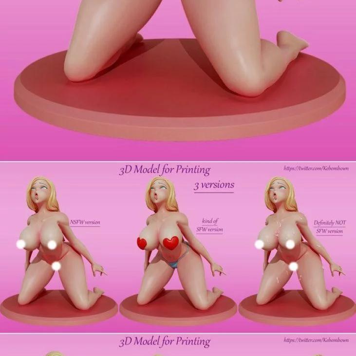 3D打印动漫少女模型|Sexy Anime Girl