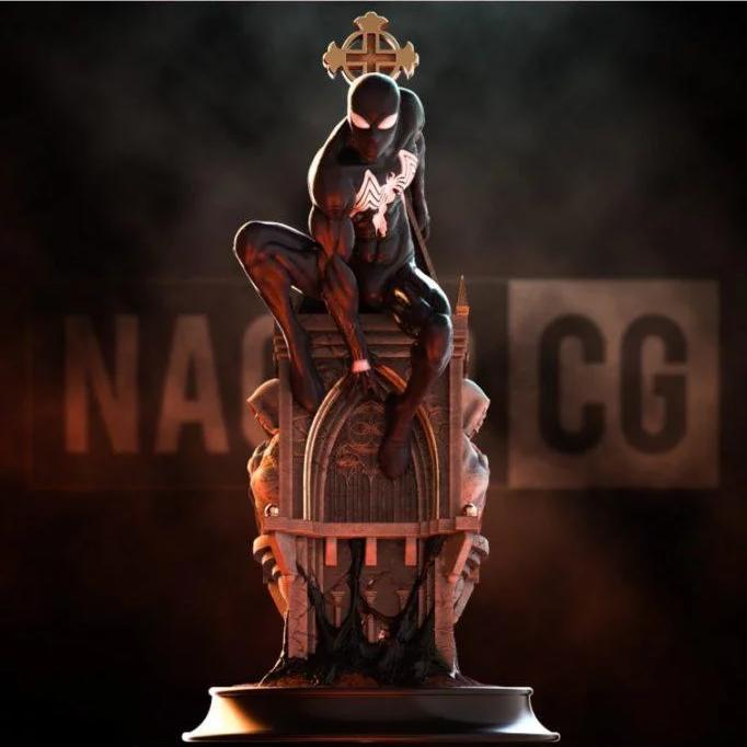 蜘蛛侠 - 神秘实体 - 雕塑模型|Spiderman – Symbiote – Statue