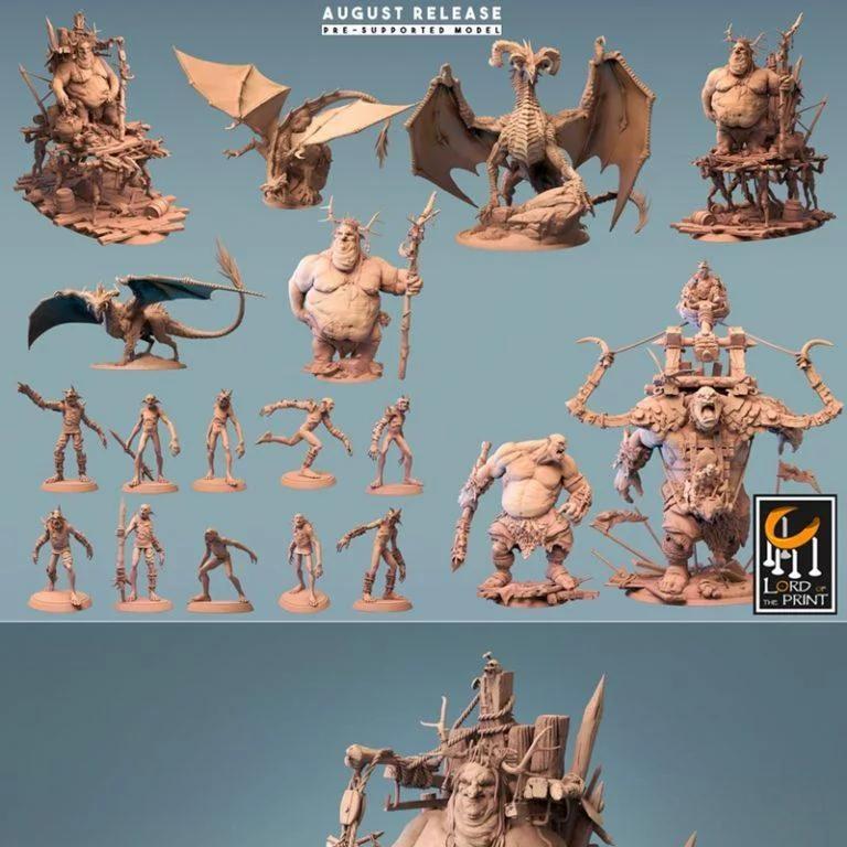 哥布林之王 2021年8月 3D打印模型|Lord Of The Print Gobelin August 2021