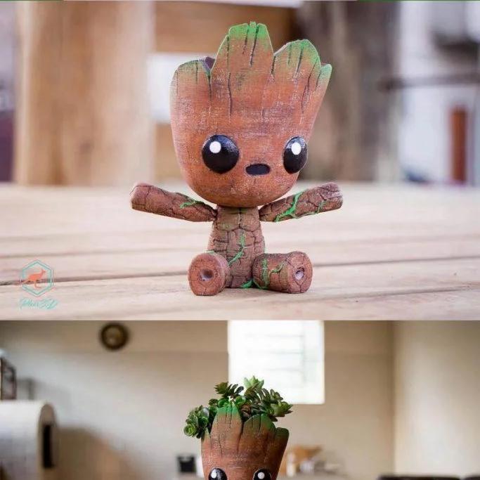 3D打印Groot树状模型|Baby Groot Pot Tree