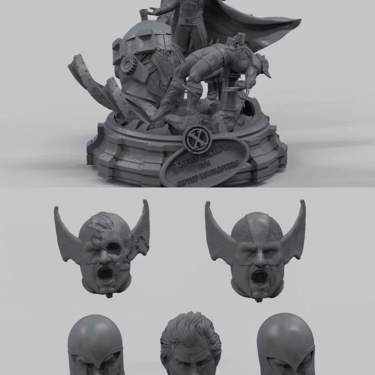 磁力暴徒 vs 猎手狼：3D打印模型对决|Magneto vs Wolverine – U3DPrintshop
