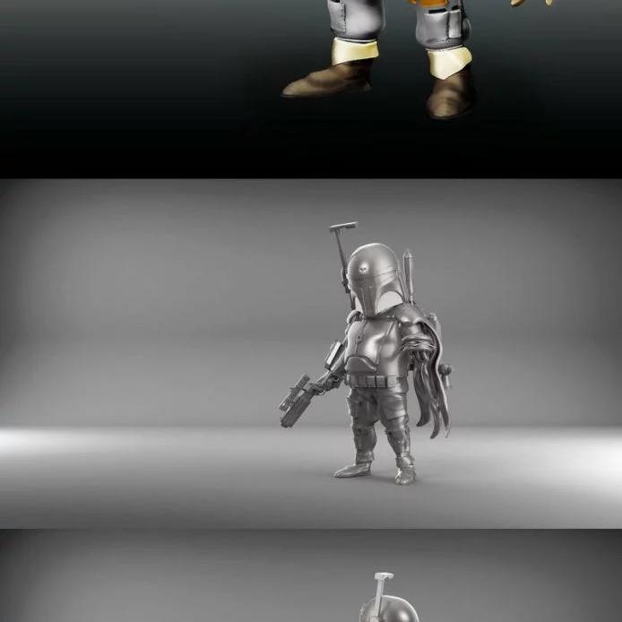 萌系动漫角色3D打印模型：BoboFat|Chibi Boba Fat