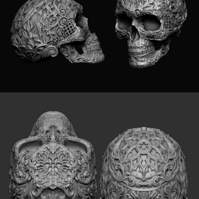 skulls 3D打印模型|Skull ornamental