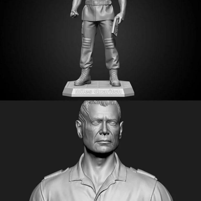 《阿凡达3D打印模型：米尔斯·夸特奇角色形象》|Miles Quartich Fanart from Avatar movie 3D print model