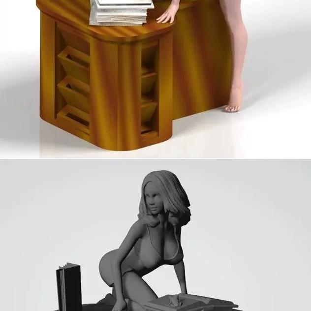 USB办公女款桌面支架 3D打印模型|Usb bureau femme, usb holder desk women