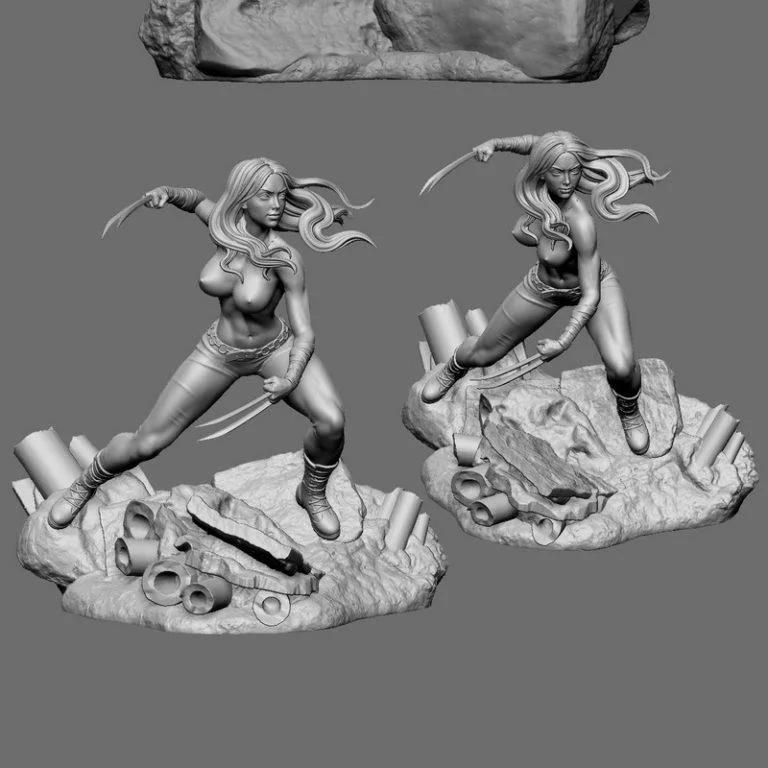 X – 23 3D打印模型|X – 23 aka Laura Kinney Marvel + NSFW