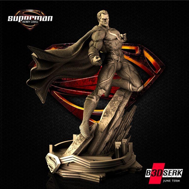 B3dserk Studios –超级英雄雕塑3D打印模型|B3dserk Studios –Superman Sculpture