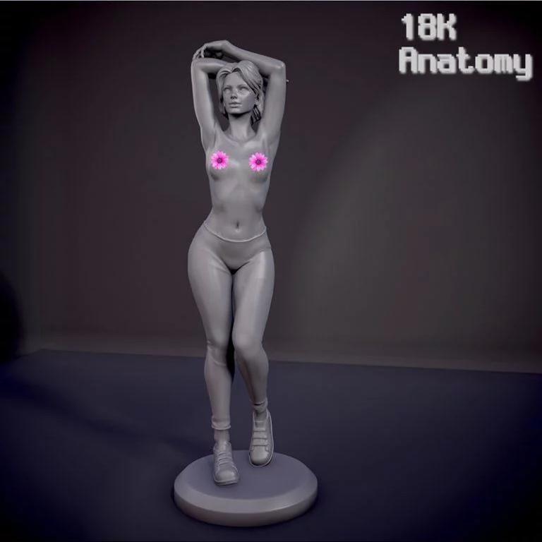 18K人体解剖结构——女性角色3D打印模型|18K Anatomy – Woman remastered